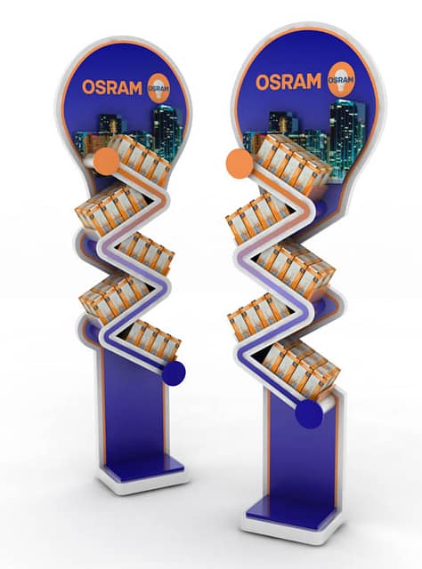 Osram exhibidor bajo lamparas Osram exhibidor bajo lamparas