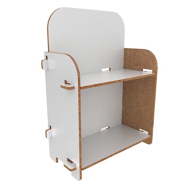 Display 2 estantes blanco grande